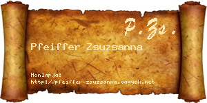 Pfeiffer Zsuzsanna névjegykártya